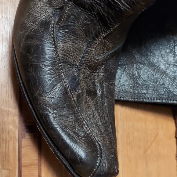 Cydwoq Vintage Embossed Leather Boots,40 - Picture 8 of 8